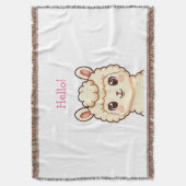 Cute lama illustratie ontwerp deken (Voorkant Verticaal)