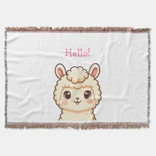 Cute lama illustratie ontwerp deken (Voorkant)