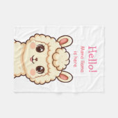 Cute lama illustratie ontwerp fleece deken (Voorkant (Horizontaal))