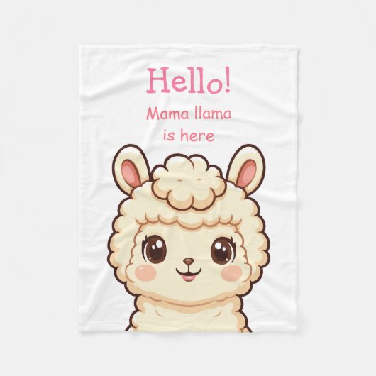 Cute lama illustratie ontwerp fleece deken (Voorkant)