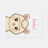 Cute lama illustratie ontwerp fleece deken (Voorkant (Horizontaal))
