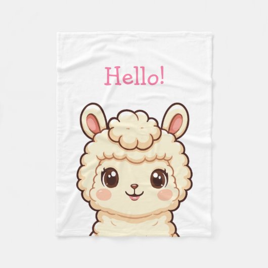 Cute lama illustratie ontwerp fleece deken (Voorkant)
