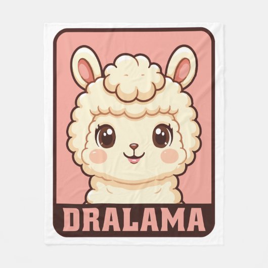 Cute lama illustratie ontwerp fleece deken (Voorkant)