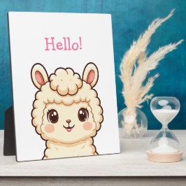 Cute lama illustratie ontwerp fotoplaat