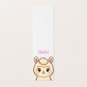 Cute lama illustratie ontwerp kaart (Buitenkant ongevouwen)