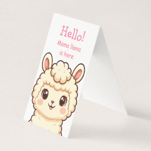 Cute lama illustratie ontwerp kaart