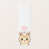 Cute lama illustratie ontwerp kaart (Buitenkant ongevouwen)