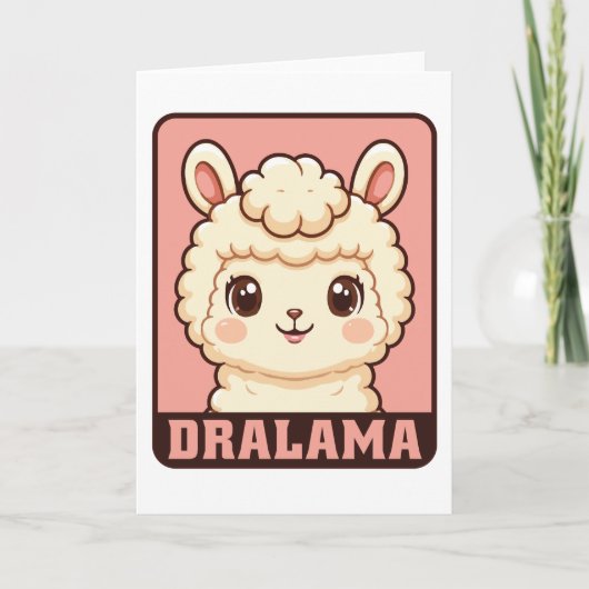 Cute lama illustratie ontwerp kaart (Voorkant)