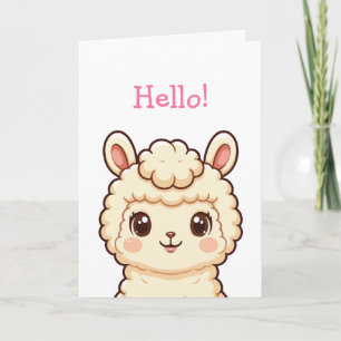Cute lama illustratie ontwerp kaart