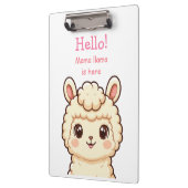 Cute lama illustratie ontwerp klembord (Links)