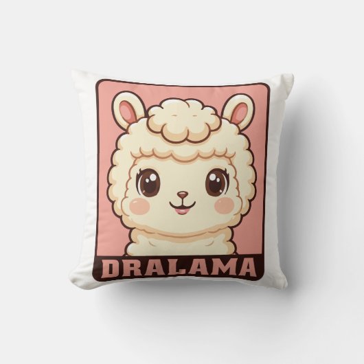 Cute lama illustratie ontwerp kussen (Voorkant)