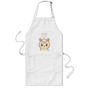 Cute lama illustratie ontwerp lang schort