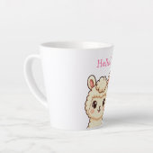 Cute lama illustratie ontwerp latte mok (Linkerhoek)