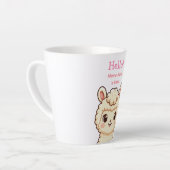 Cute lama illustratie ontwerp latte mok (Linkerhoek)