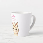 Cute lama illustratie ontwerp latte mok (Rechterhoek)