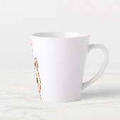 Cute lama illustratie ontwerp latte mok (Rechts)