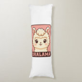 Cute lama illustratie ontwerp lichaamskussen (Voorkant Verticaal)