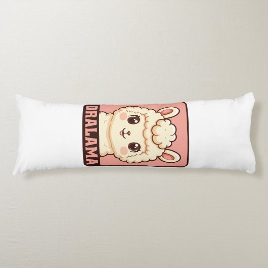 Cute lama illustratie ontwerp lichaamskussen (Voorkant)