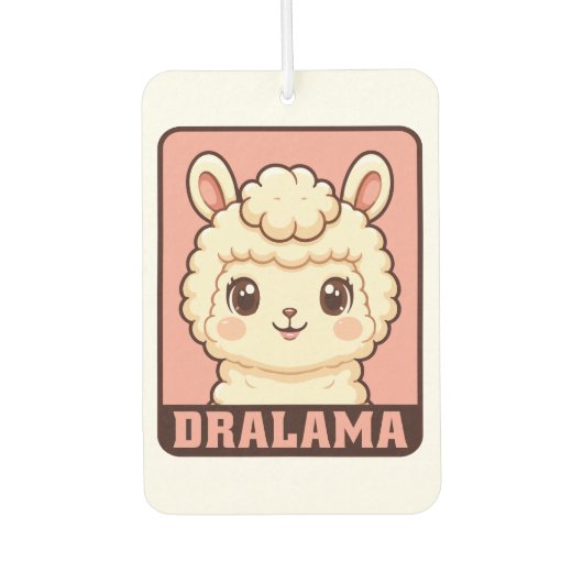 Cute lama illustratie ontwerp luchtverfrisser (Voorkant)