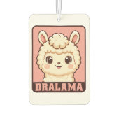 Cute lama illustratie ontwerp luchtverfrisser (Achterkant)