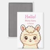 Cute lama illustratie ontwerp magneet (Voorkant / Achterkant)