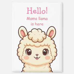 Cute lama illustratie ontwerp magneet