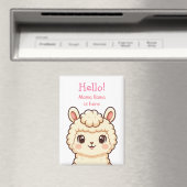 Cute lama illustratie ontwerp magneet (Insitu (Vaatwasser))