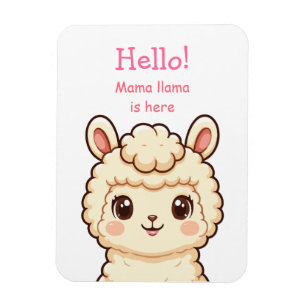 Cute lama illustratie ontwerp magneet