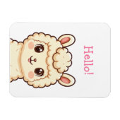 Cute lama illustratie ontwerp magneet (Horizontaal)