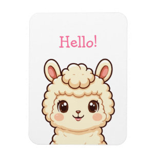 Cute lama illustratie ontwerp magneet