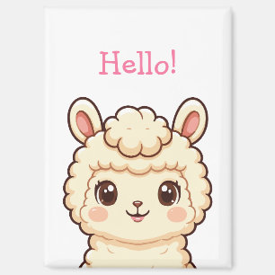Cute lama illustratie ontwerp magneet