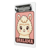 Cute lama illustratie ontwerp mini klembord (Angled2)