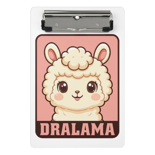 Cute lama illustratie ontwerp mini klembord (Voorkant)