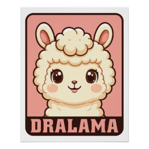 Cute lama illustratie ontwerp perfect poster