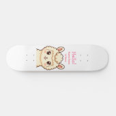 Cute lama illustratie ontwerp persoonlijk skateboard (Horizontaal)