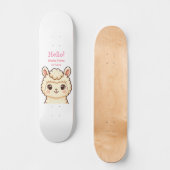 Cute lama illustratie ontwerp persoonlijk skateboard (Voorkant)