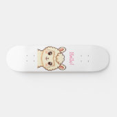 Cute lama illustratie ontwerp persoonlijk skateboard (Horizontaal)