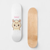 Cute lama illustratie ontwerp persoonlijk skateboard (Voorkant)