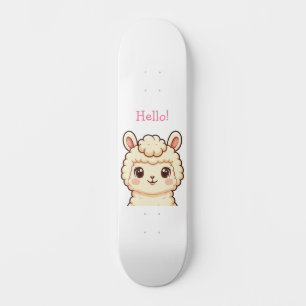 Cute lama illustratie ontwerp persoonlijk skateboard