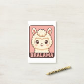 Cute lama illustratie ontwerp post-it® notes (Op bureau)