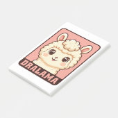 Cute lama illustratie ontwerp post-it® notes (Schuin)