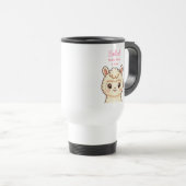 Cute lama illustratie ontwerp reisbeker (Voorkant rechts)