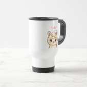 Cute lama illustratie ontwerp reisbeker (Voorkant rechts)