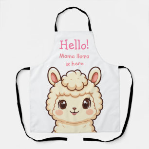 Cute lama illustratie ontwerp schort