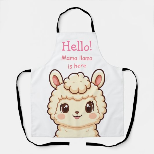 Cute lama illustratie ontwerp schort (Voorkant)