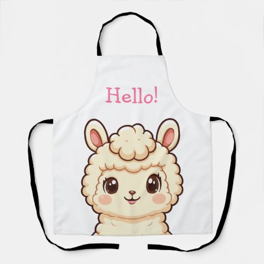 Cute lama illustratie ontwerp schort (Voorkant)