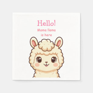 Cute lama illustratie ontwerp servet