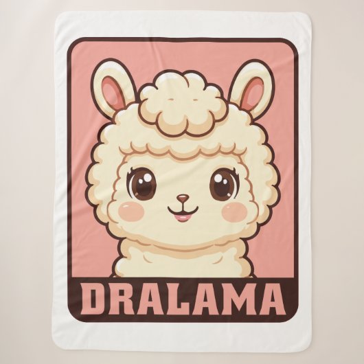 Cute lama illustratie ontwerp sherpa deken (Voorkant)