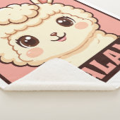 Cute lama illustratie ontwerp sherpa deken (3/4)