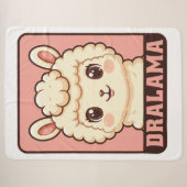 Cute lama illustratie ontwerp sherpa deken (Voorkant (horizontaal))